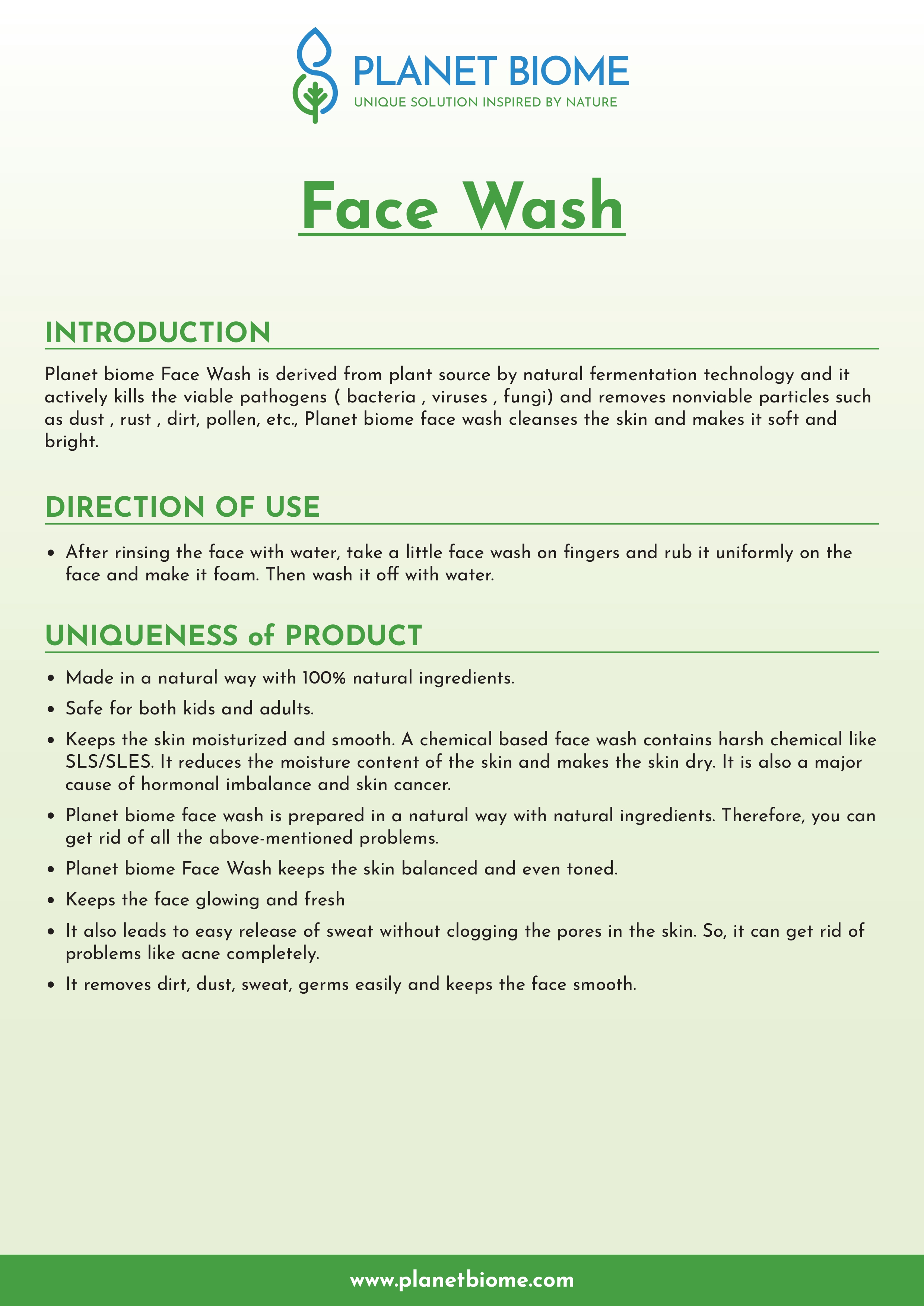 Natural Face Wash