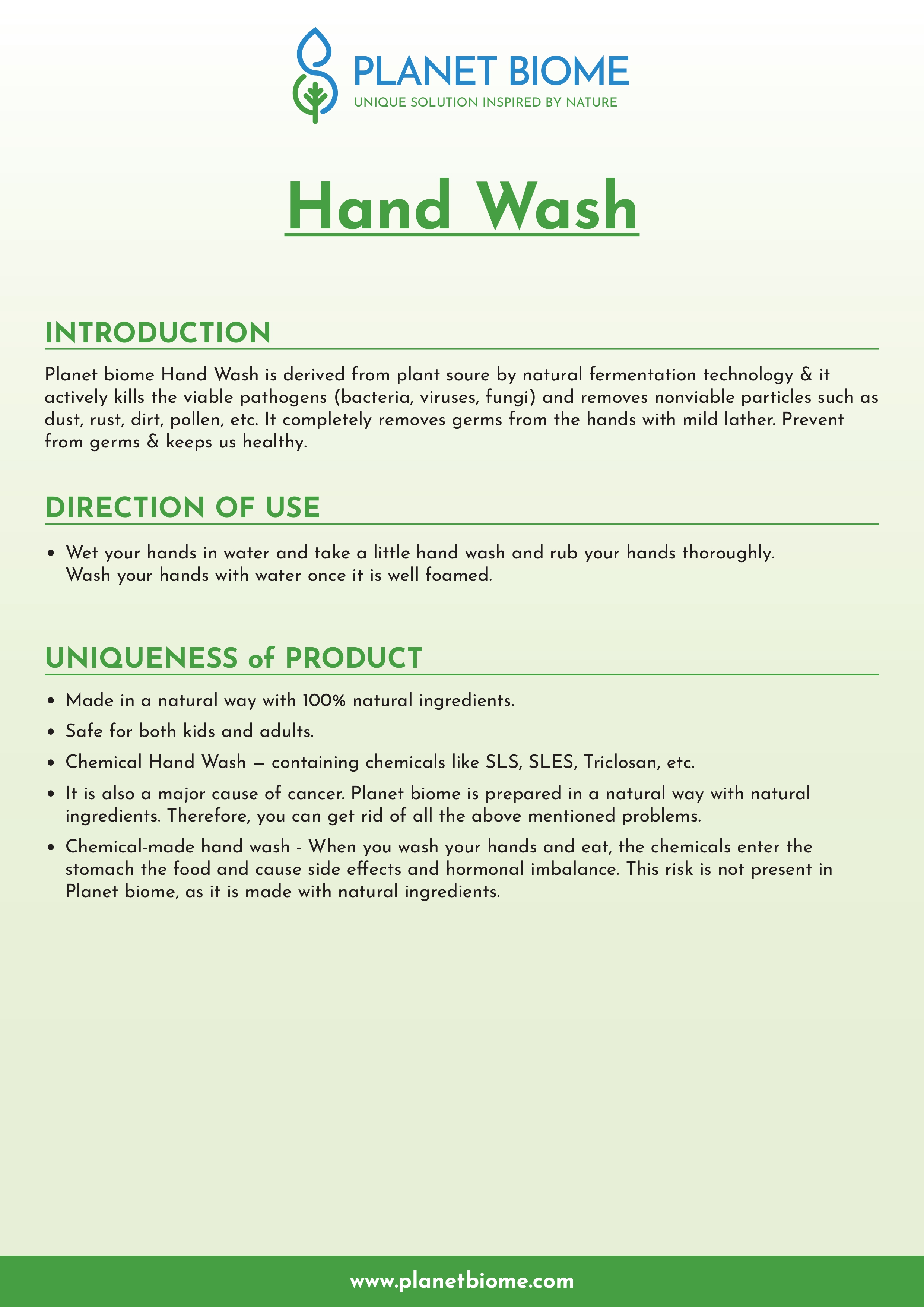 Natural Hand Wash