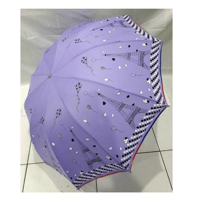 Payung Lipat 3 Masterain 8 Jari Motif Paris Lapis Silver M 704