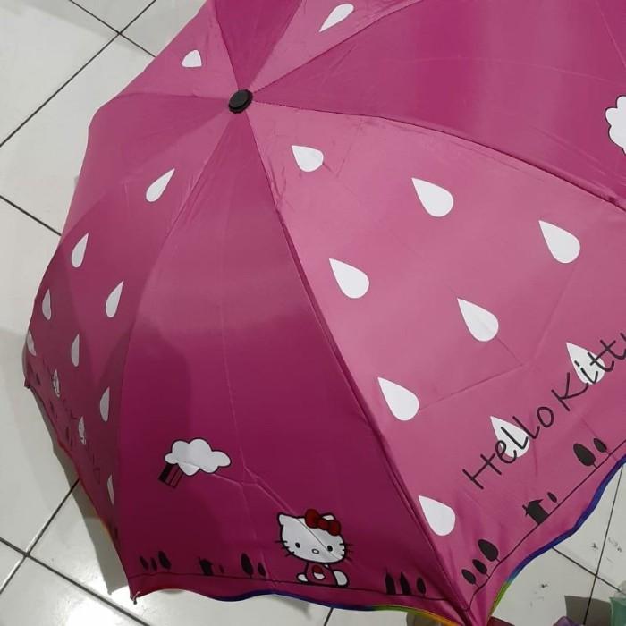 Payung Lipat 3 Rosida 8 Jari Motif Karakter Hello Kitty