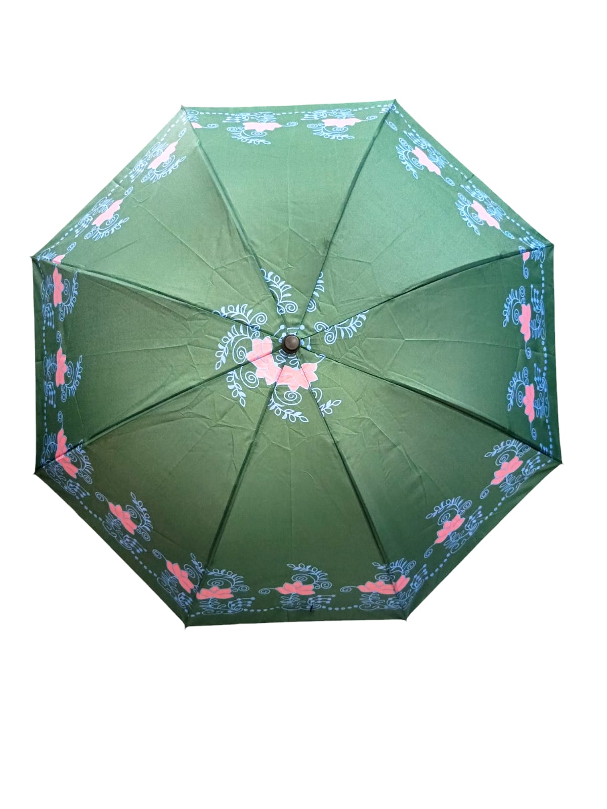 Payung Lipat 3 Rosida 8 Jari Kain Nylon Halus Motif Bunga Lily R 510