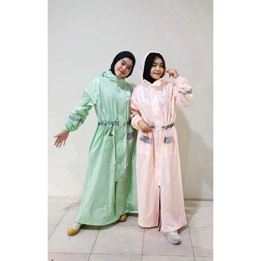Jas Hujan Gamis Terusan Dewasa Plevia Salsabila