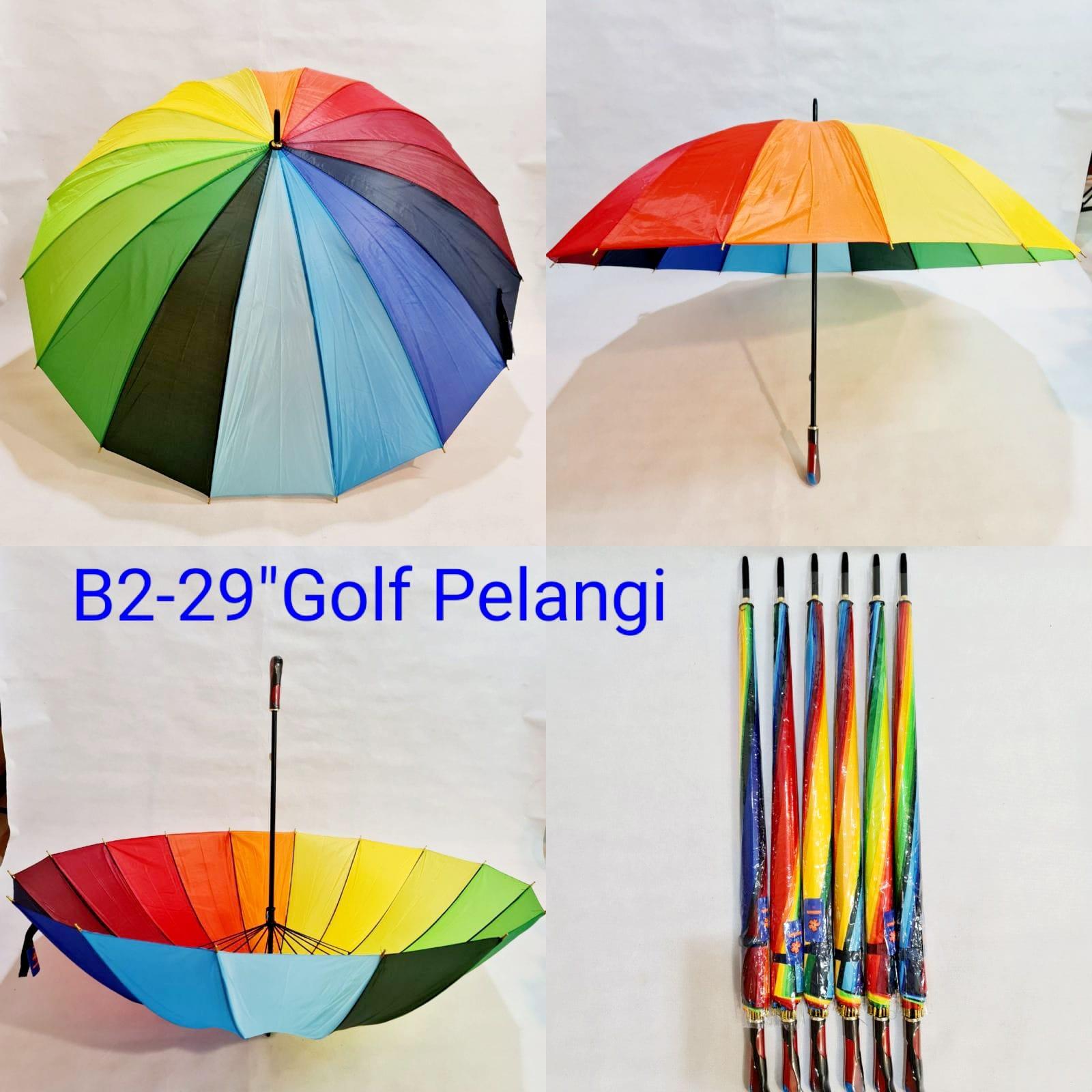 Payung Golf Jumbo Nagoya Sakura 16 Jari Pelangi