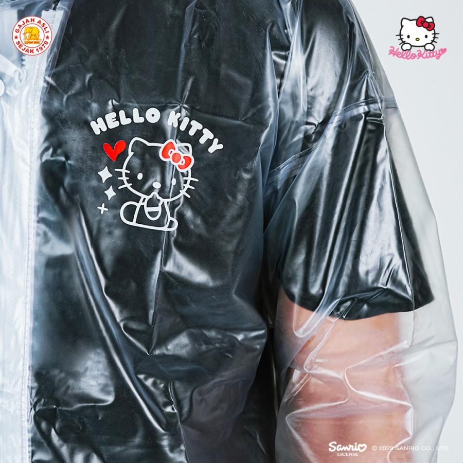 Jas Hujan Setelan Dewasa Elephant Brand Motif Hello Kitty