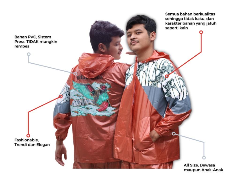 Jas Hujan Setelan Dewasa Indoplast Batik