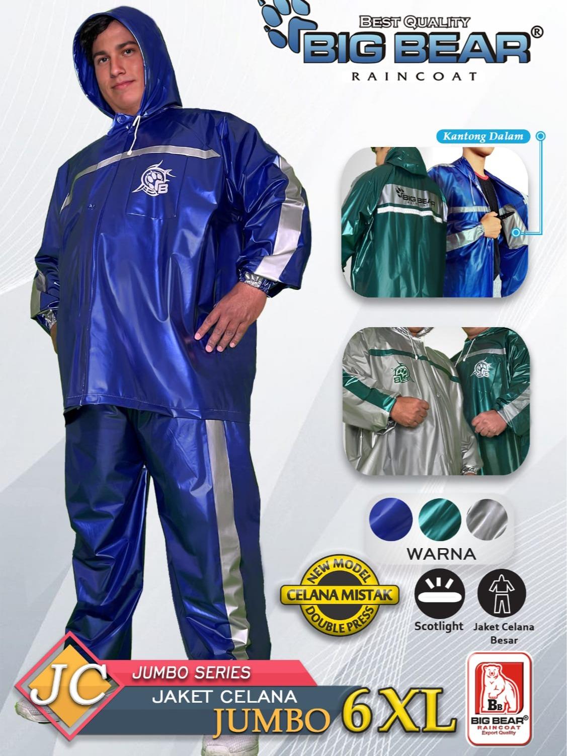 Jas Hujan Setelan Dewasa Big Bear Jumbo 6XL