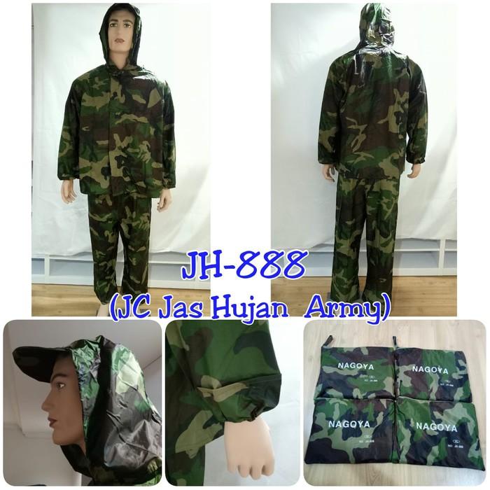 Jas Hujan Setelan Dewasa Nagoya Army Motif Loreng