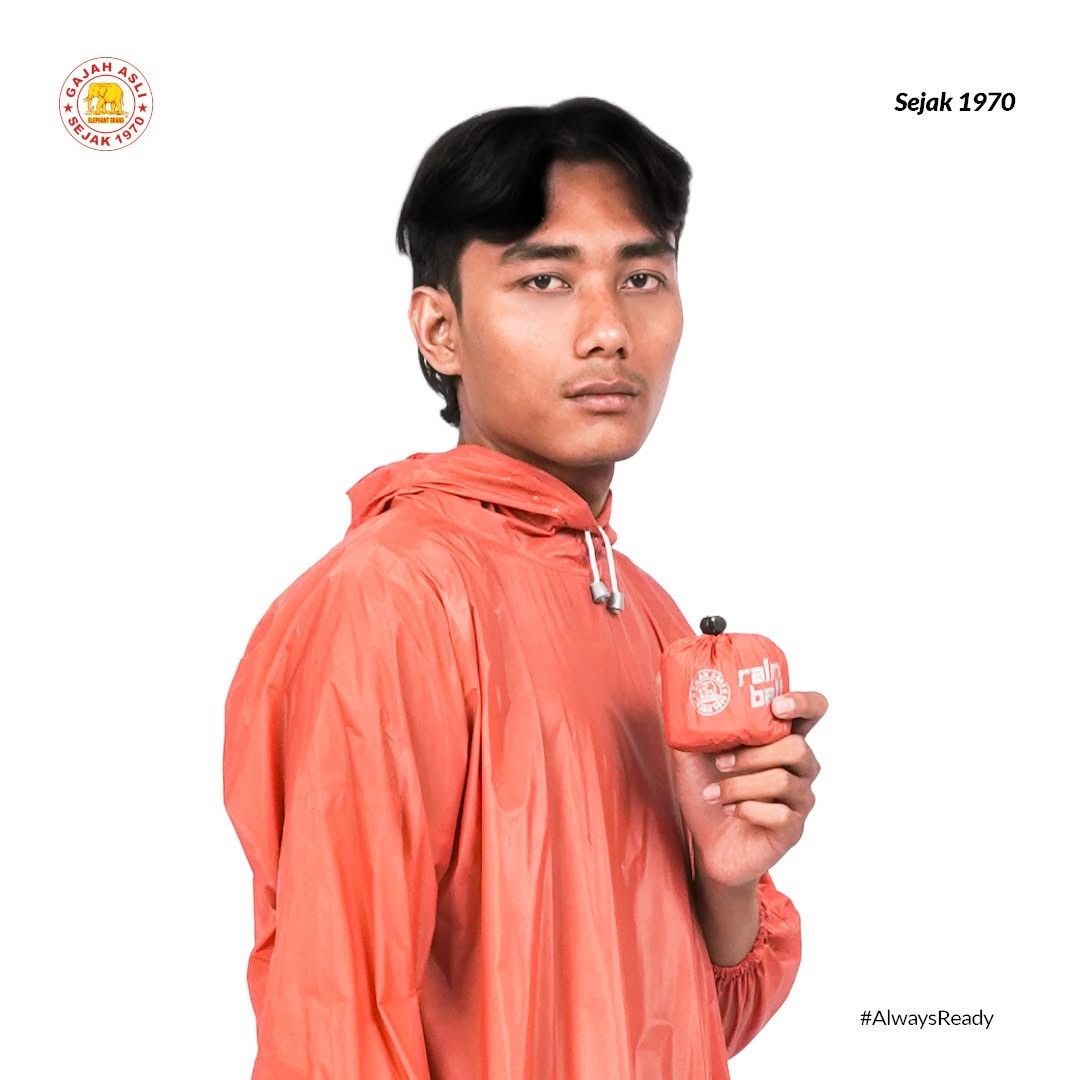 Jas Hujan Terusan Raincoat Dewasa Elephant Brand Rainball