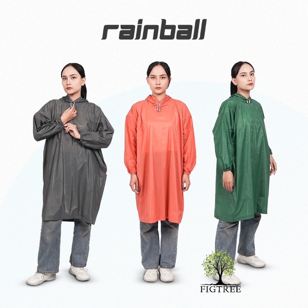 Jas Hujan Terusan Raincoat Dewasa Elephant Brand Rainball