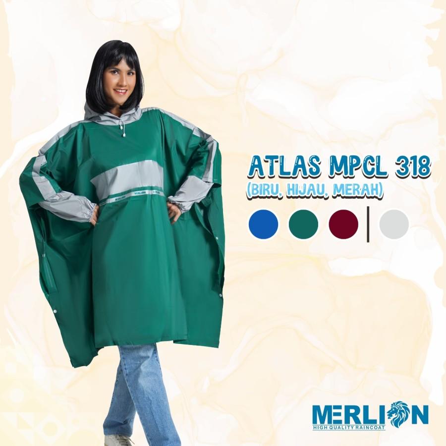 Jas Hujan Poncho Lengan Dewasa Merlion Atlas