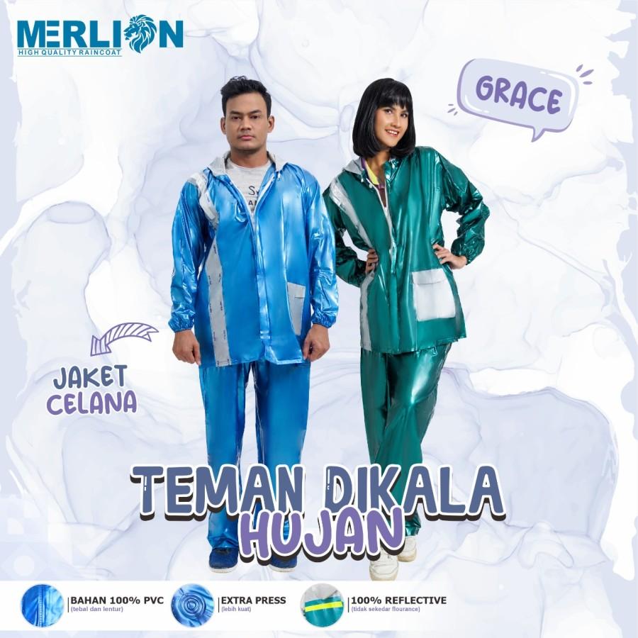 Jas Hujan Setelan Dewasa Merlion Grace