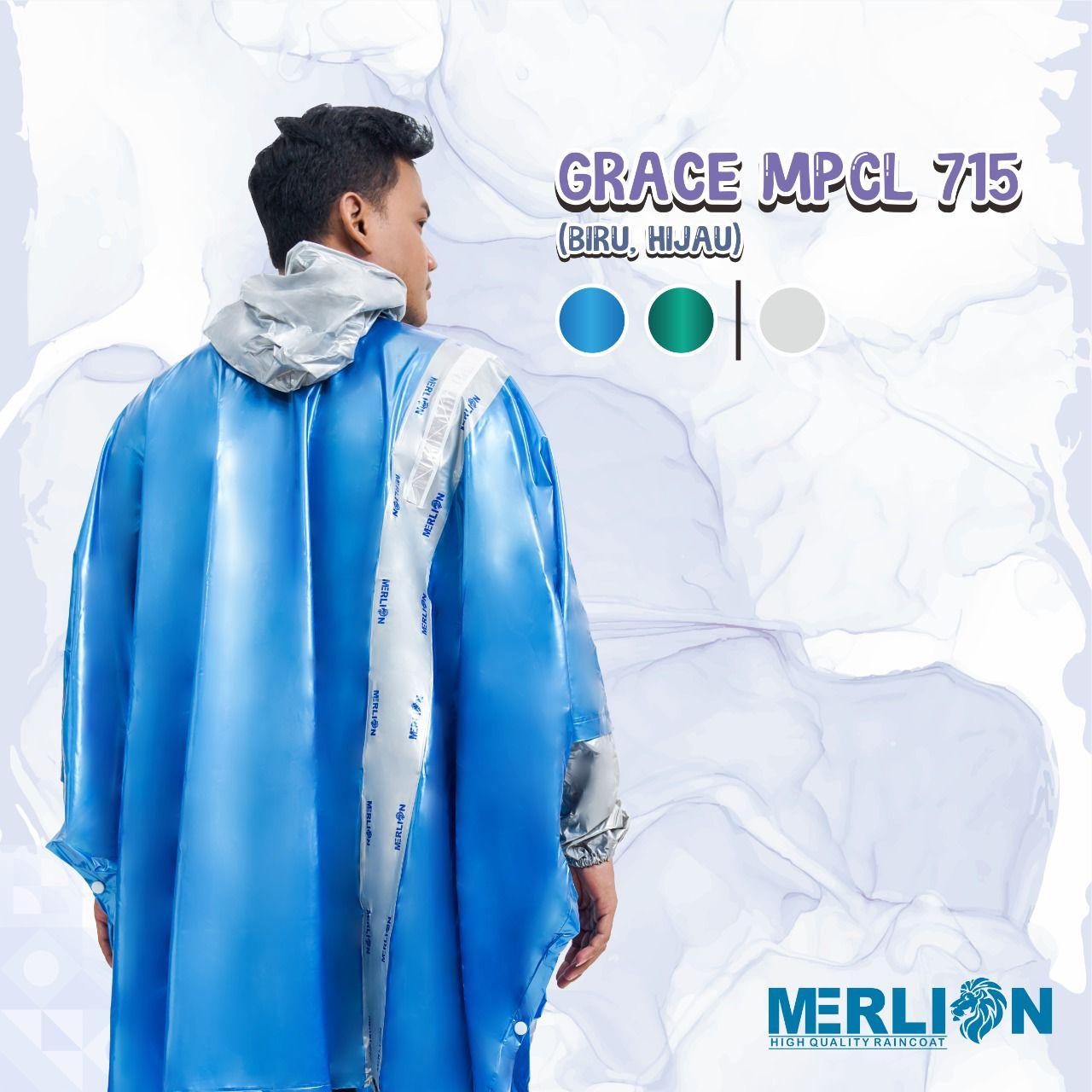 Jas Hujan Poncho Lengan Dewasa Merlion Grace