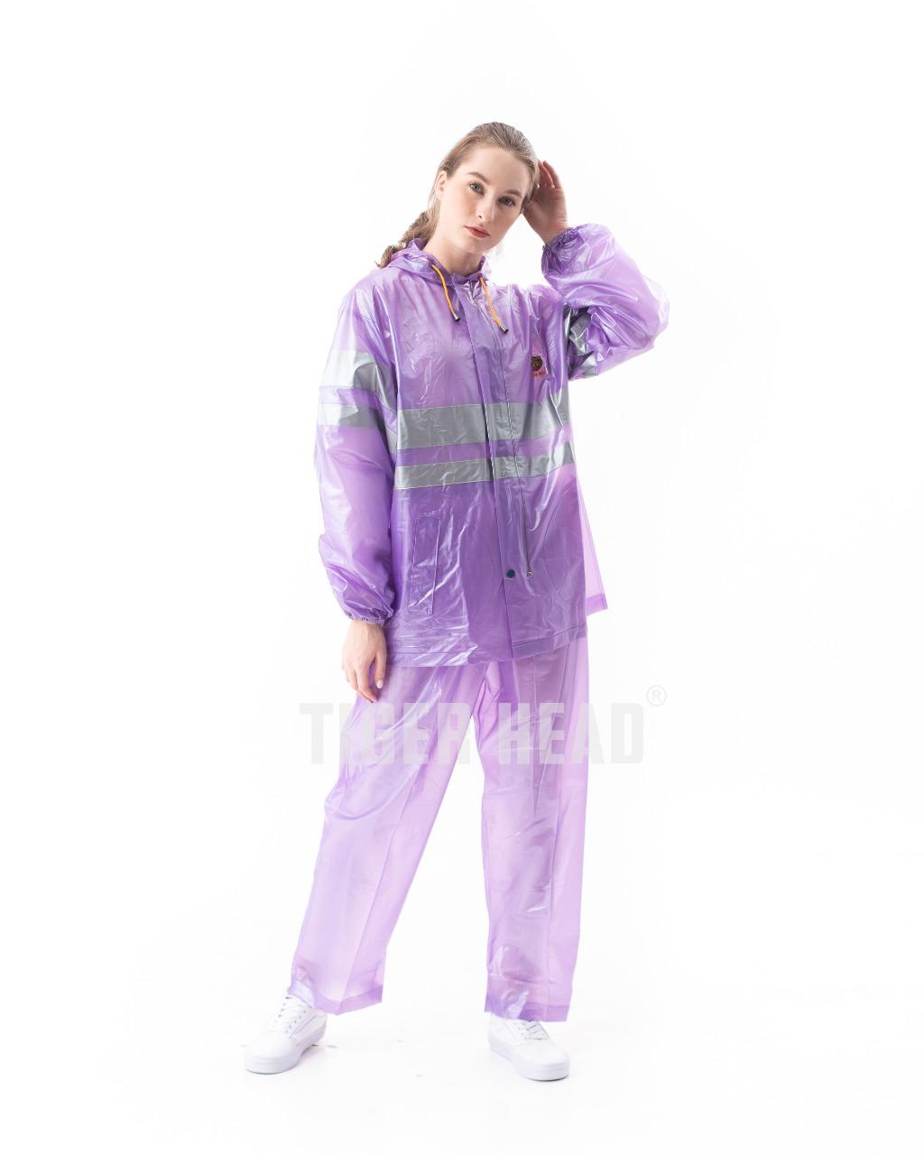 Jas Hujan Setelan Dewasa Tiger Head Exclusive Wanita
