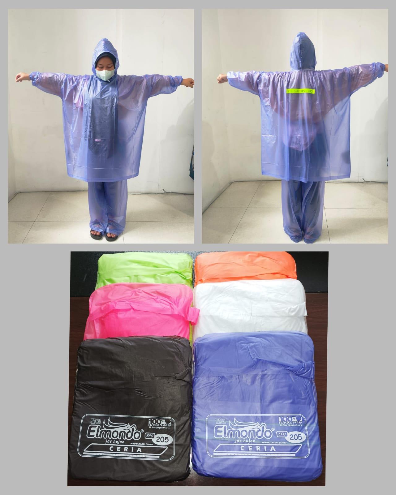 Jas Hujan Poncho Lengan Celana Dewasa Elmondo Ceria 205
