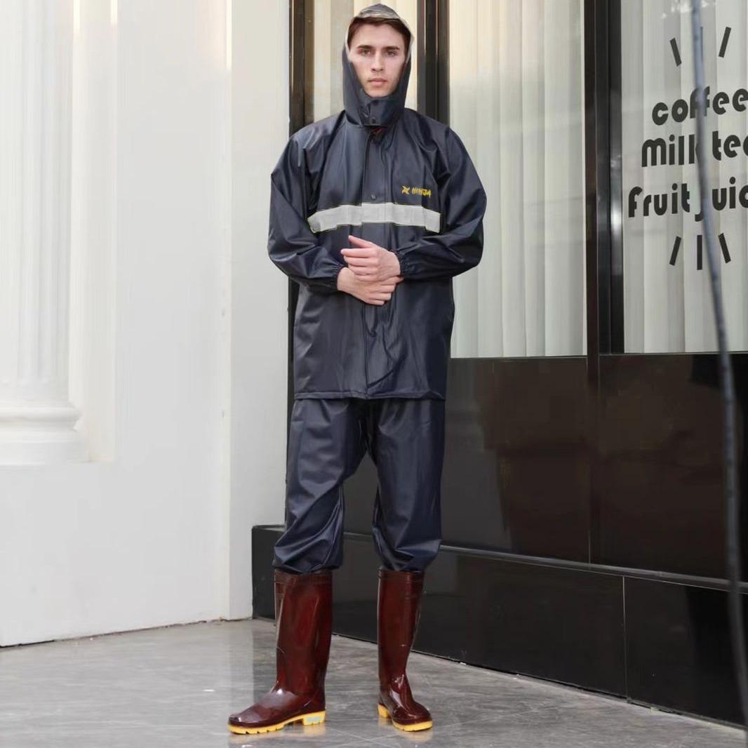 Jas Hujan Setelan Dewasa Ninja Konoha Bahan Karet 2 Lapis