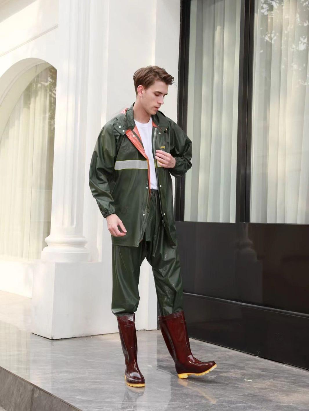 Jas Hujan Setelan Dewasa Ninja Konoha Bahan Karet 2 Lapis