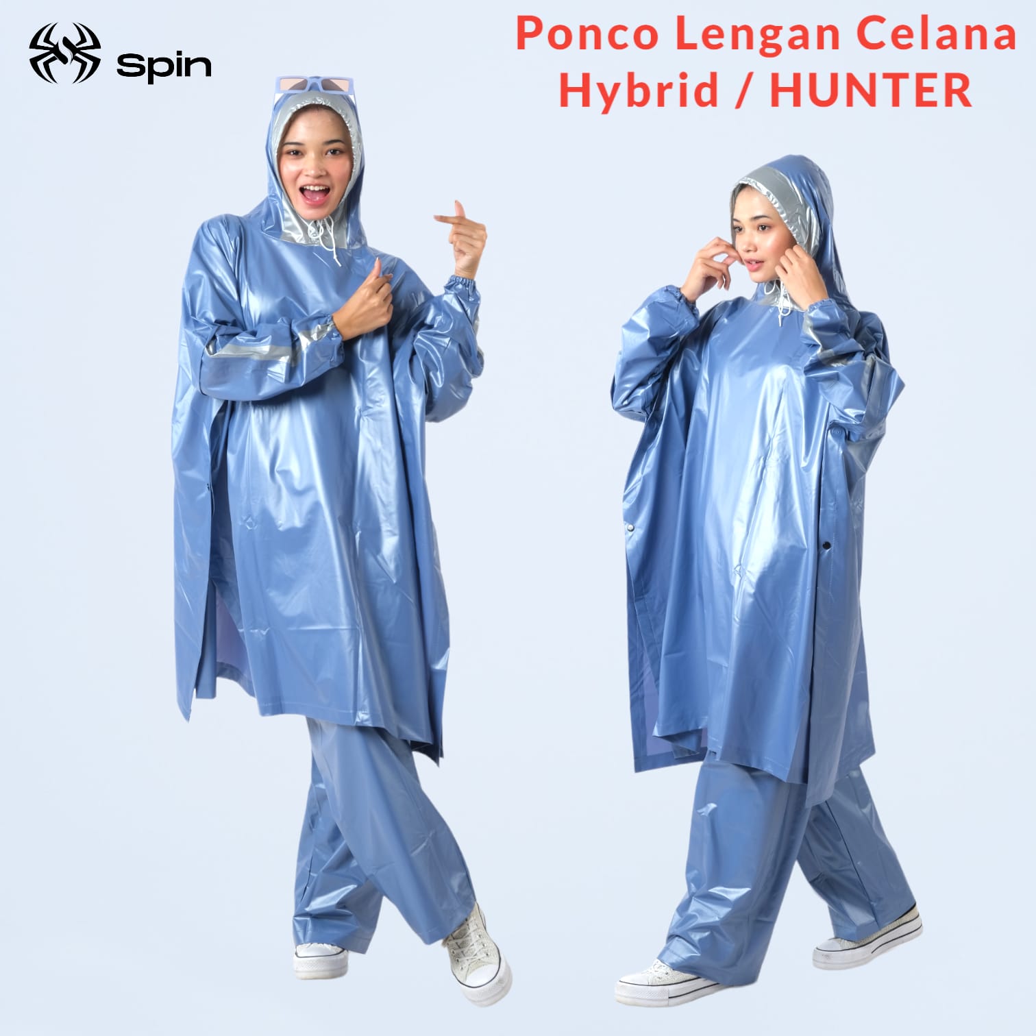 Jas Hujan Poncho Lengan Celana Dewasa Spin Hunter