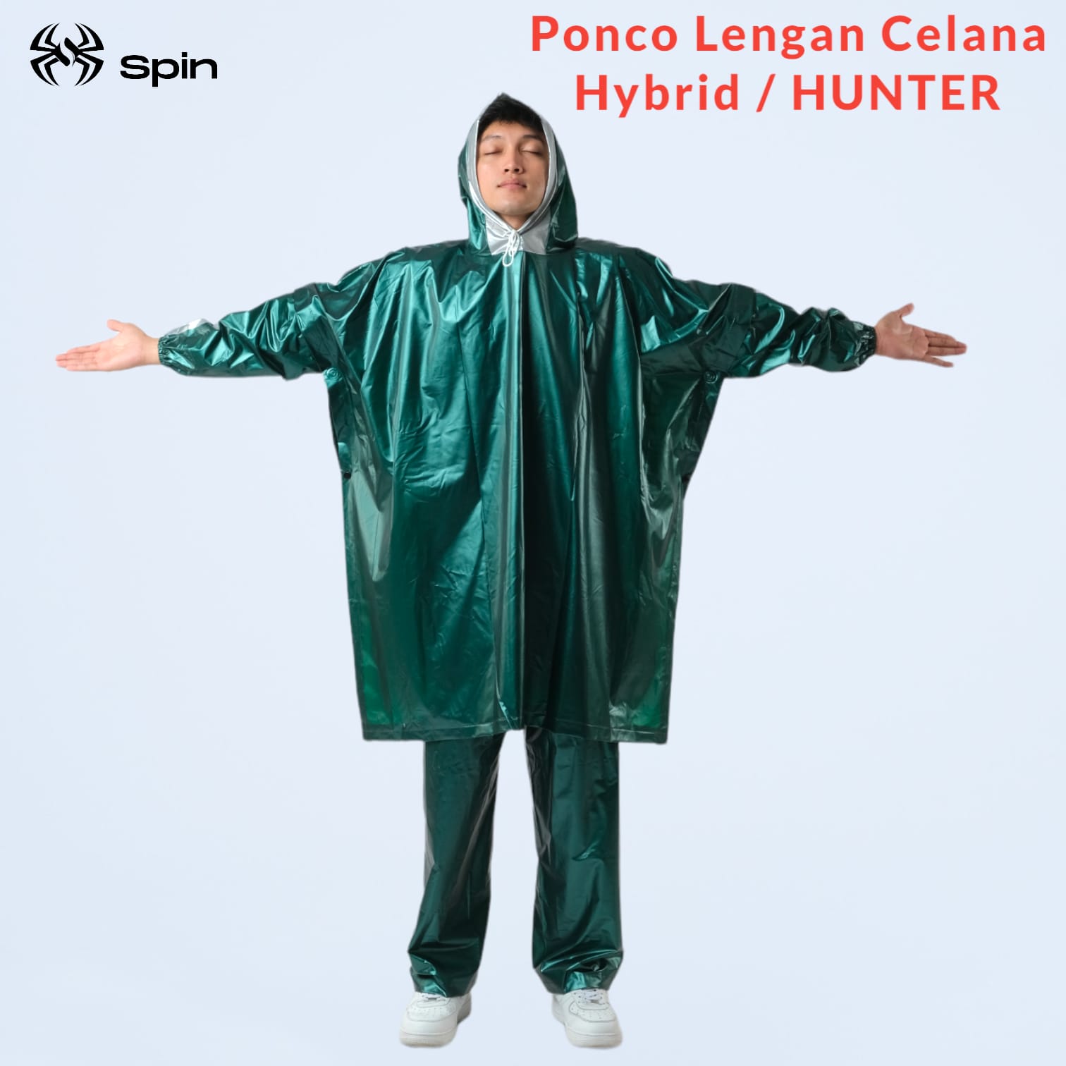 Jas Hujan Poncho Lengan Celana Dewasa Spin Hunter