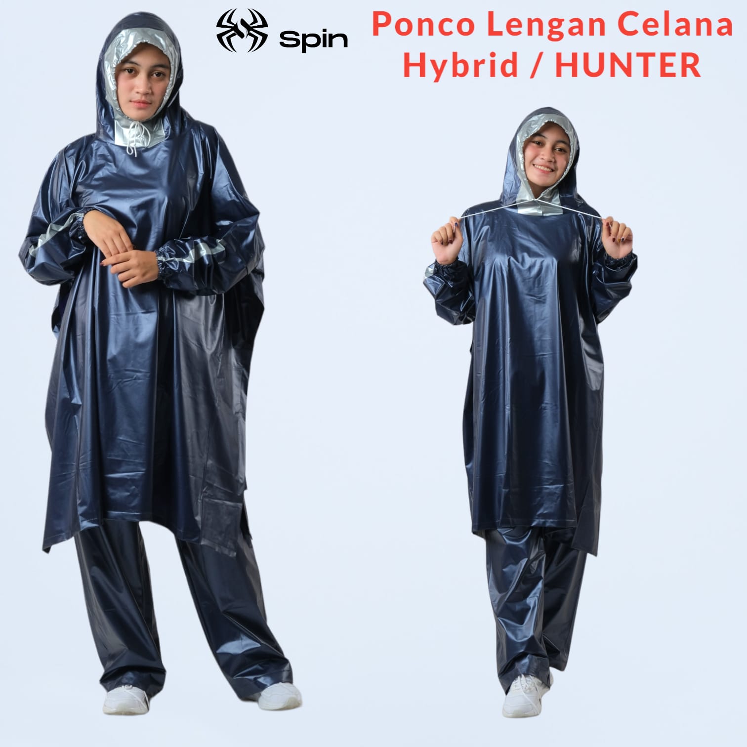 Jas Hujan Poncho Lengan Celana Dewasa Spin Hunter