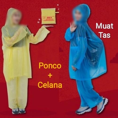 Jas Hujan Poncho Lengan Celana Dewasa Ibex Tik Tok