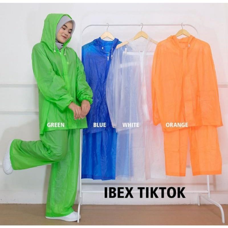 Jas Hujan Poncho Lengan Celana Dewasa Ibex Tik Tok