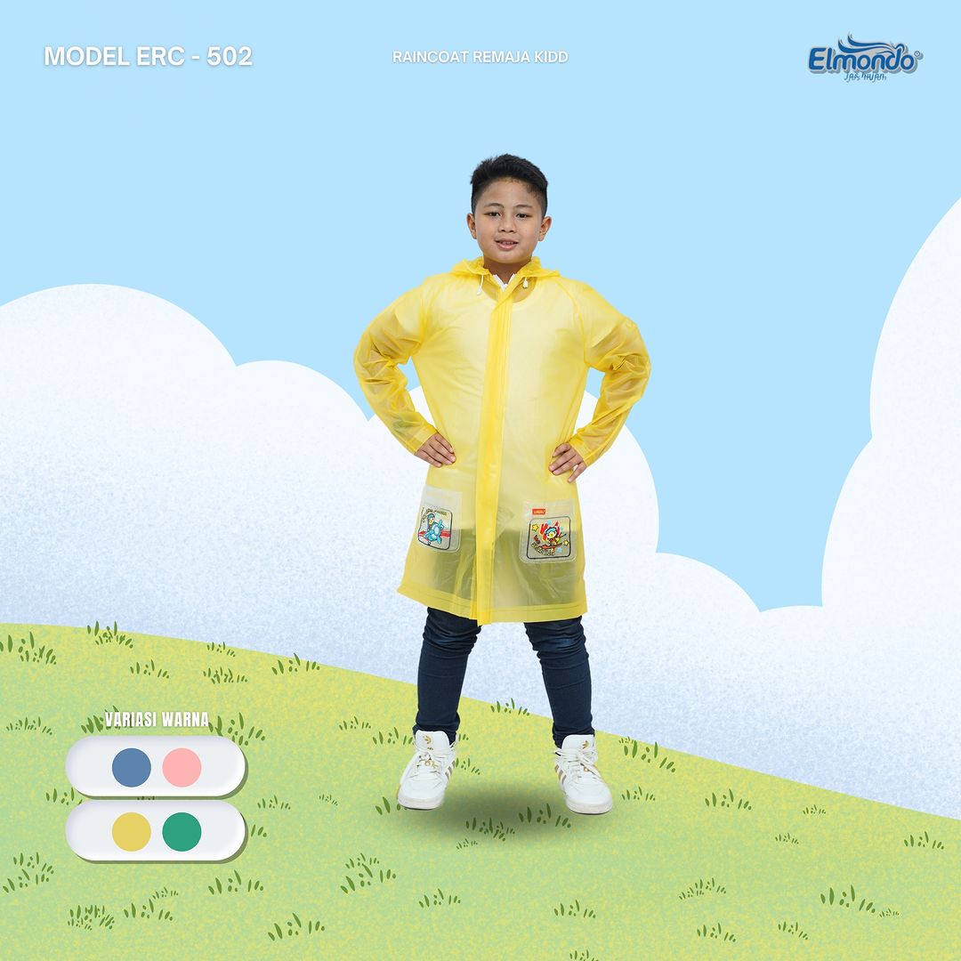 Jas Hujan Raincoat Terusan Anak Elmondo Kidd