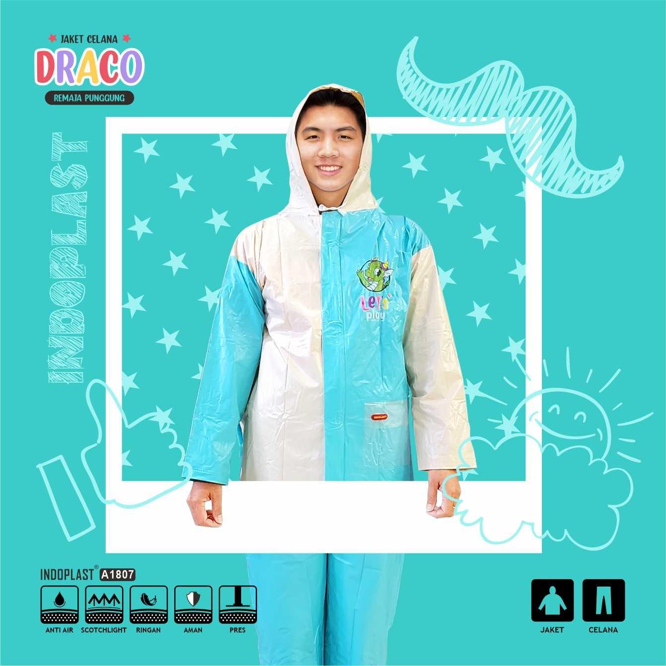 Jas Hujan Setelan Anak Remaja Indoplast Draco Backpack