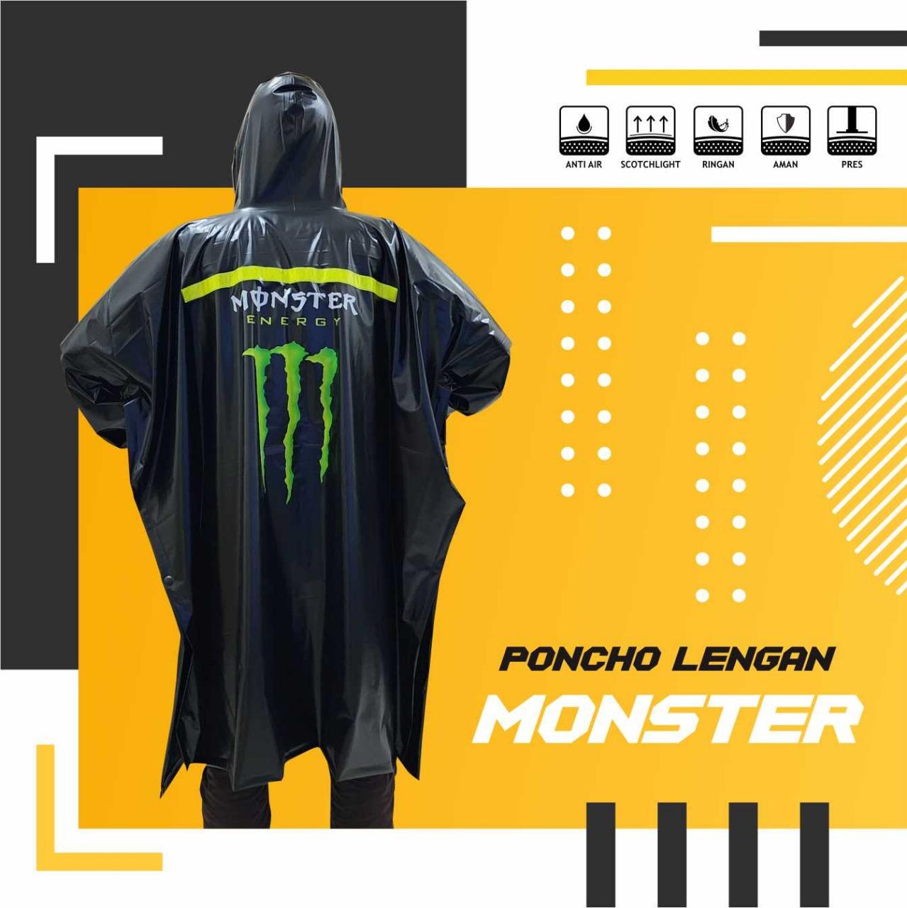 Jas Hujan Poncho Lengan Dewasa Indoplast Monster