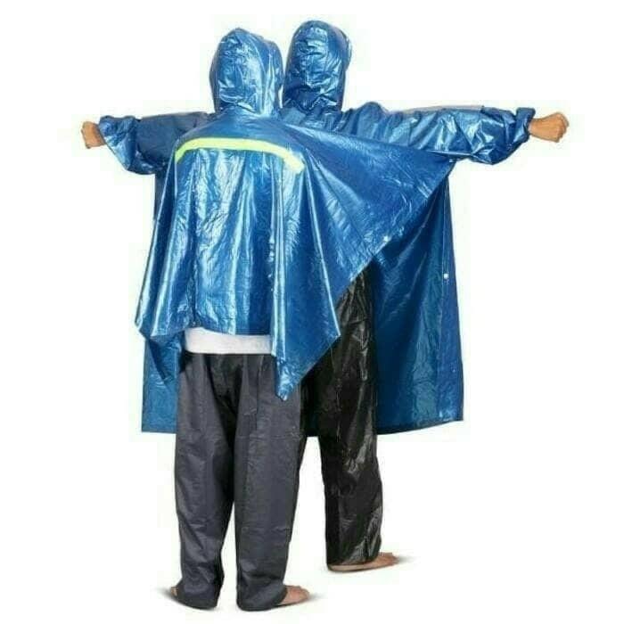 Jas Hujan Poncho Lengan 2 Kepala Dewasa Elmondo 2 in 1 Funtastic 708