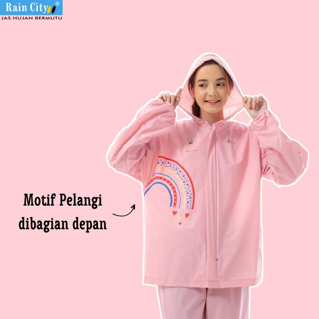 Jas Hujan Setelan Dewasa Raincity Rainbow