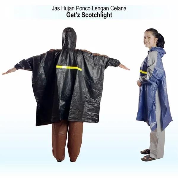 Jas Hujan Poncho Lengan Celana Dewasa Indoplast Getz