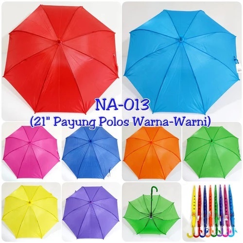Payung Tongkat Nagoya 8 Jari Polos Warna Warni