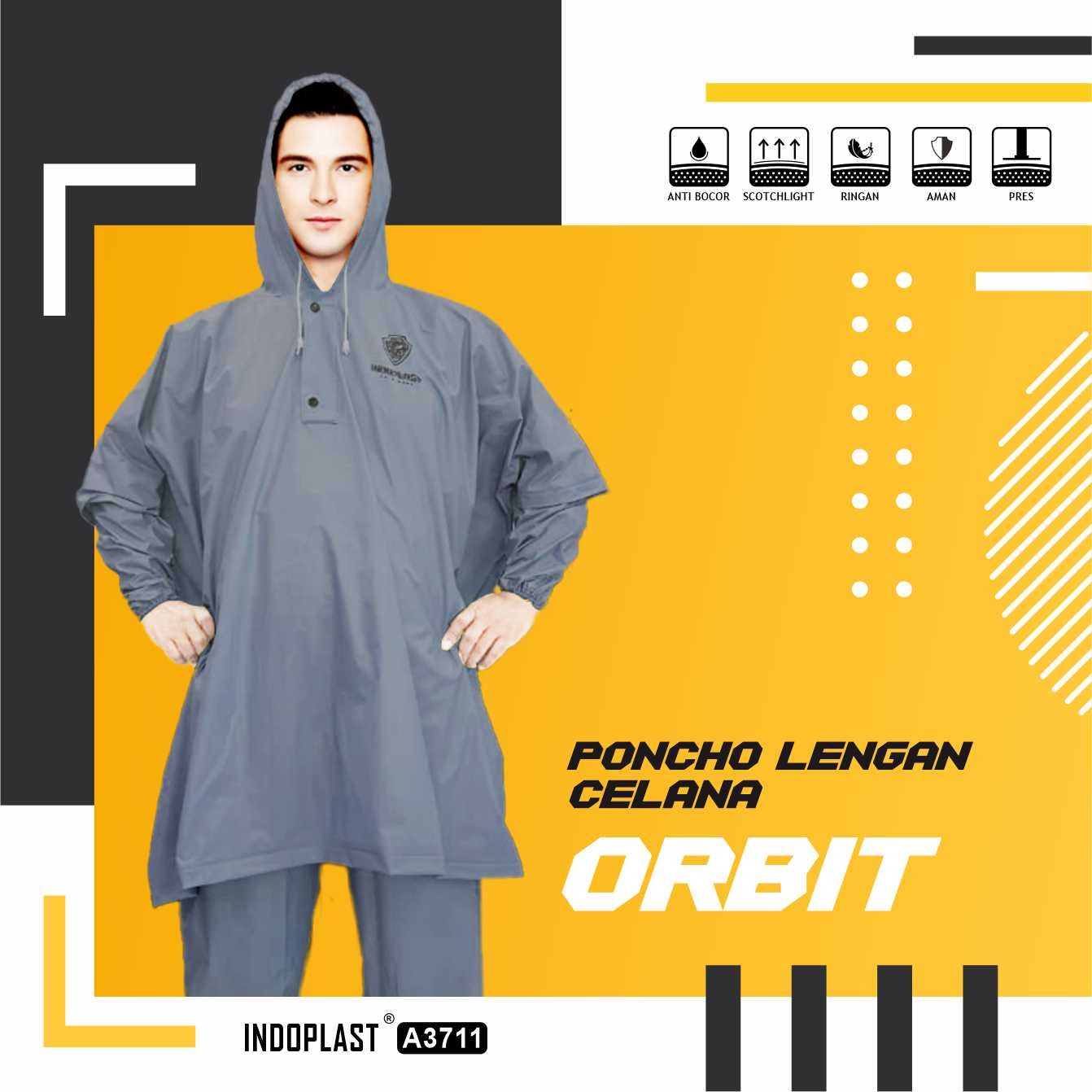 Jas Hujan Poncho Lengan Celana Dewasa Indoplast Orbit
