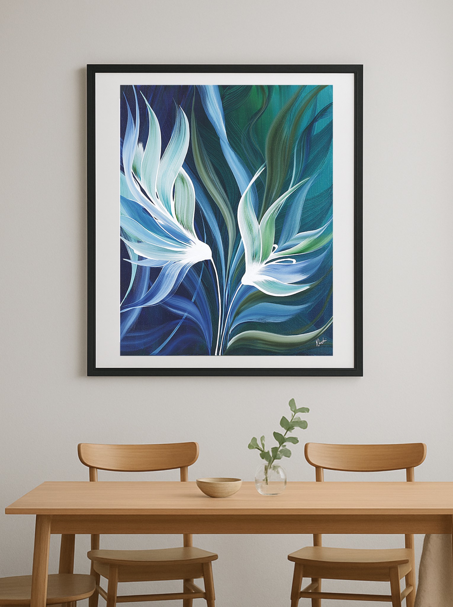 Forest Mist – Tranquil Hand-Painted Acrylic Canvas Art | 24"x30" | By Khushi Dhawan Arts | GetReady Decors