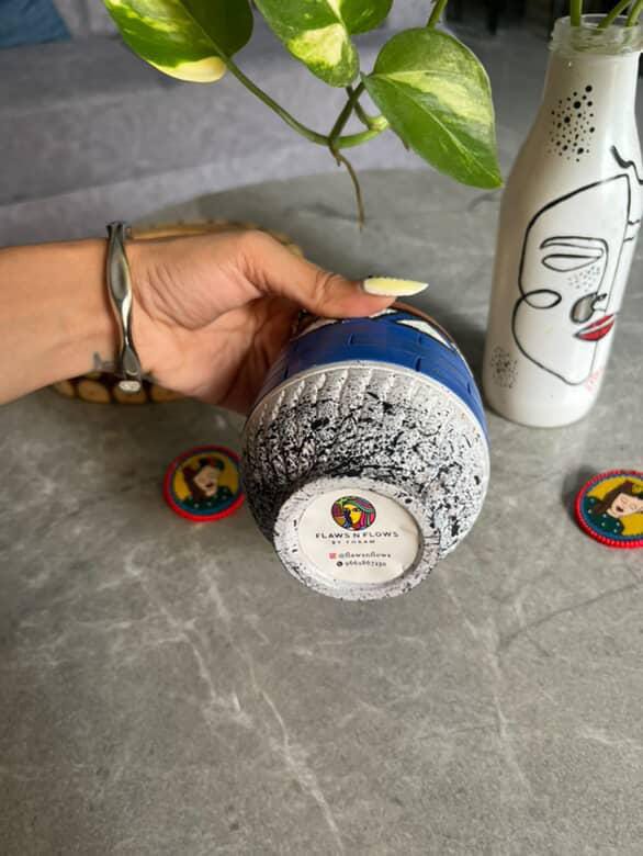 Handcrafted Terracotta Mug with Tribal-Inspired Design – ₹675