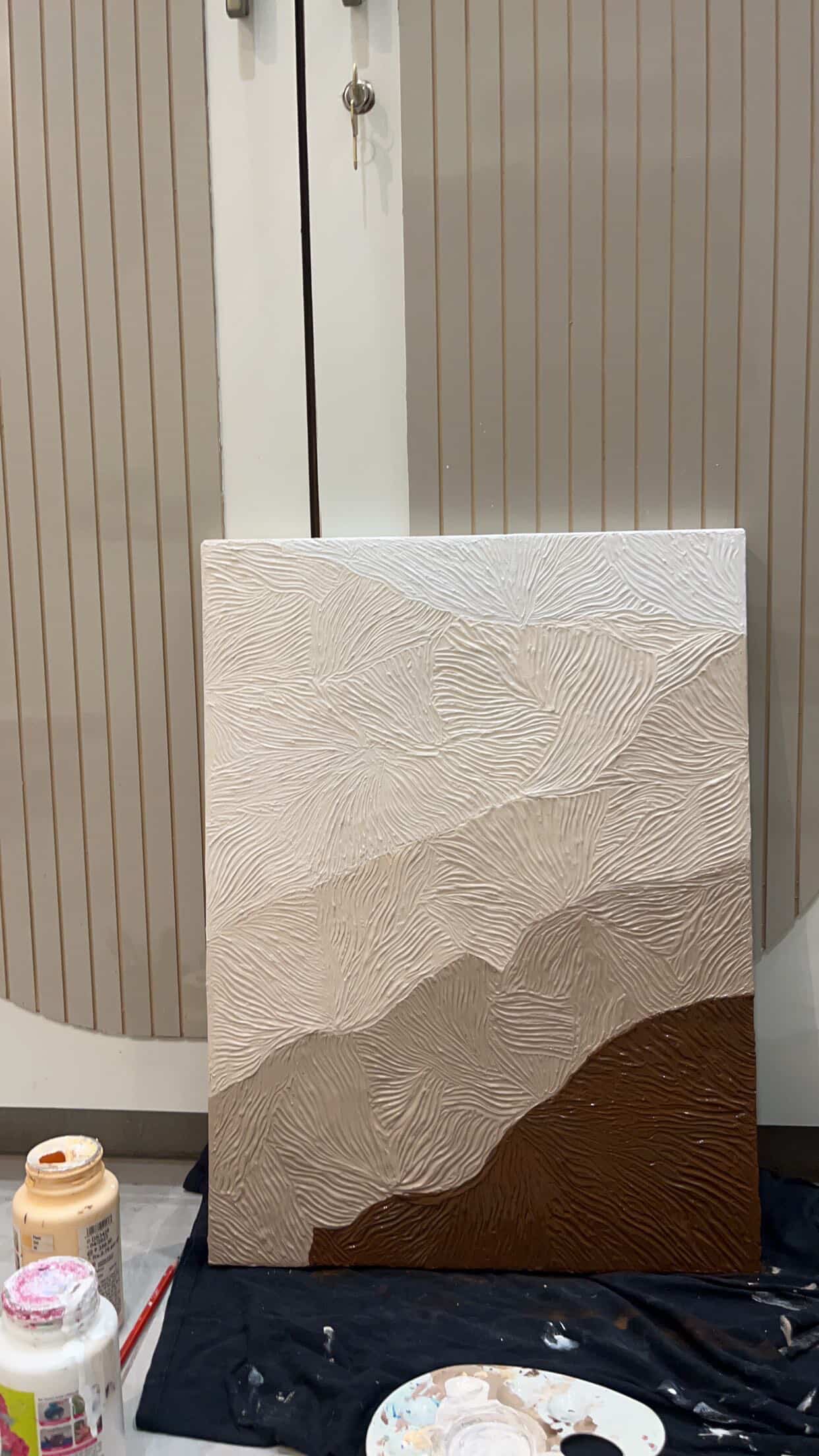 Flaws ’n’ Flows - Textured Wall Art on Canvas (18x24 Inches) | Handcrafted Minimal Abstract Painting