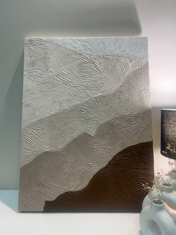 Flaws ’n’ Flows - Textured Wall Art on Canvas (18x24 Inches) | Handcrafted Minimal Abstract Painting