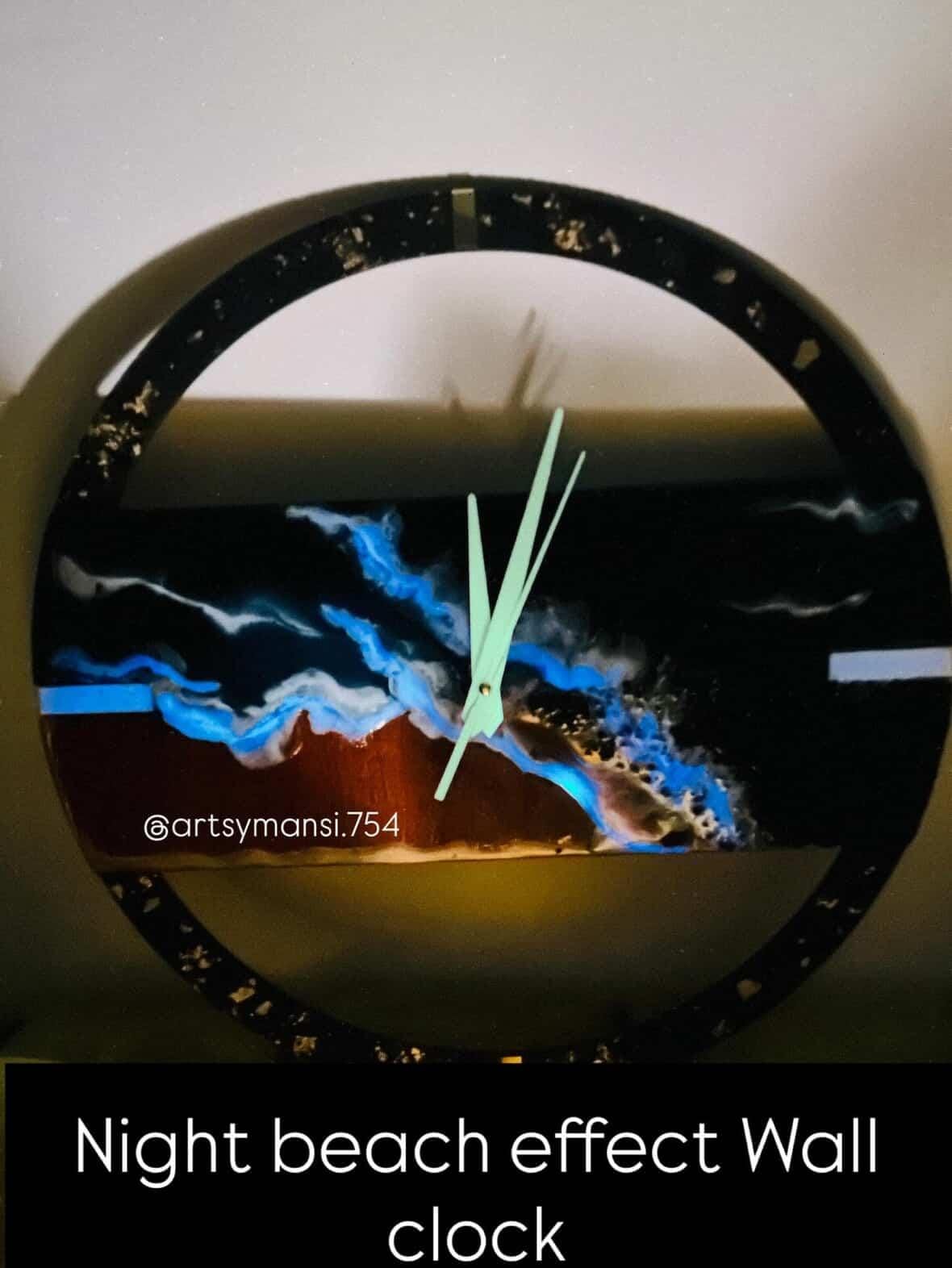 Ocean Wave Resin Table Clock By d’Artism by Mansi