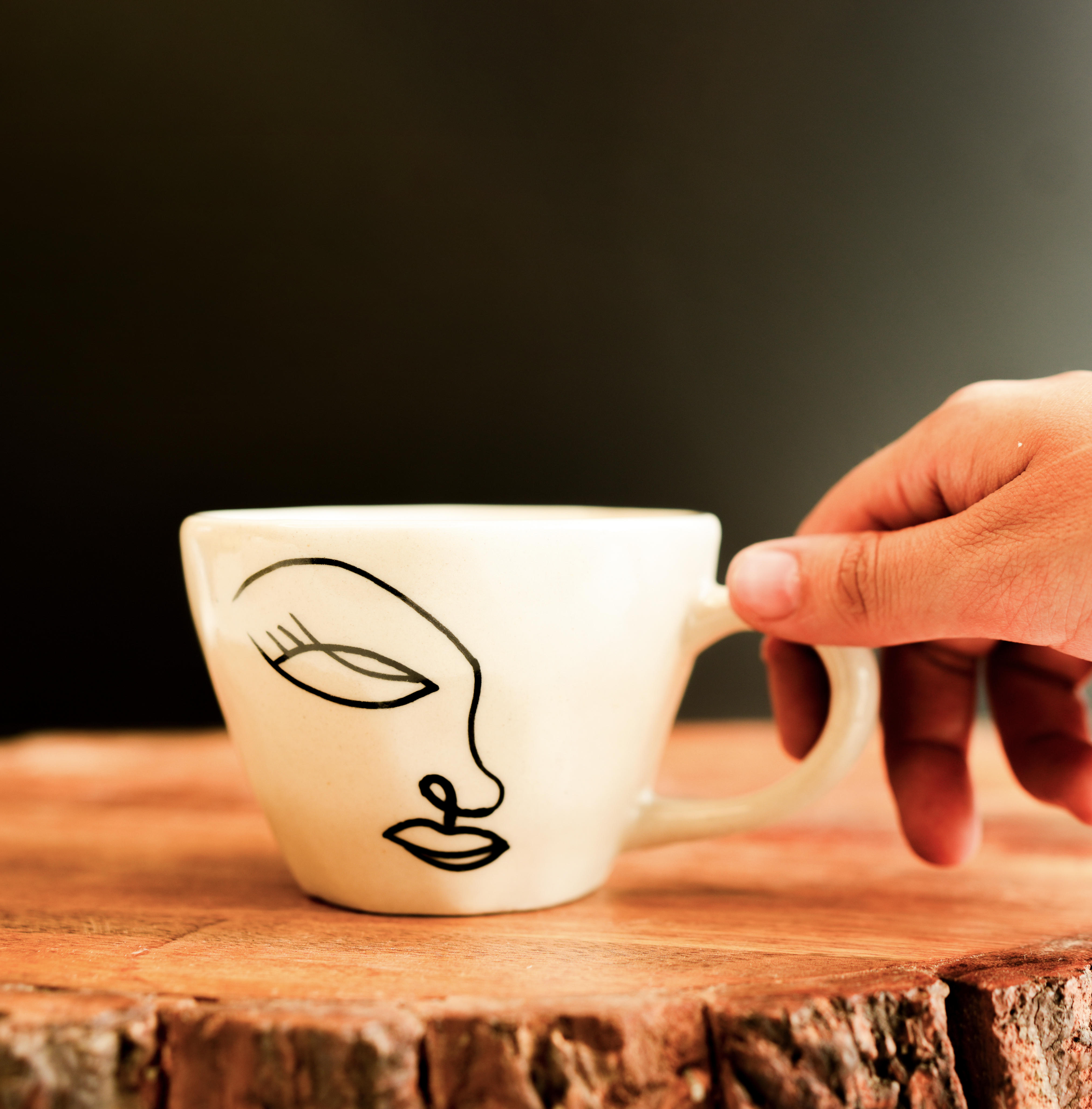 ArteCasa Abstract Ceramic Breakfast Set – Mug & Bowl Combo