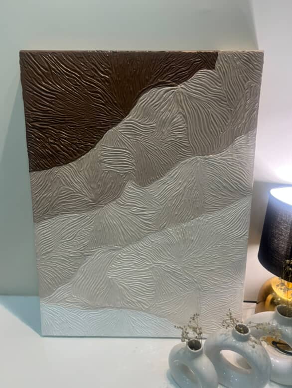 Flaws ’n’ Flows - Textured Wall Art on Canvas (18x24 Inches) | Handcrafted Minimal Abstract Painting