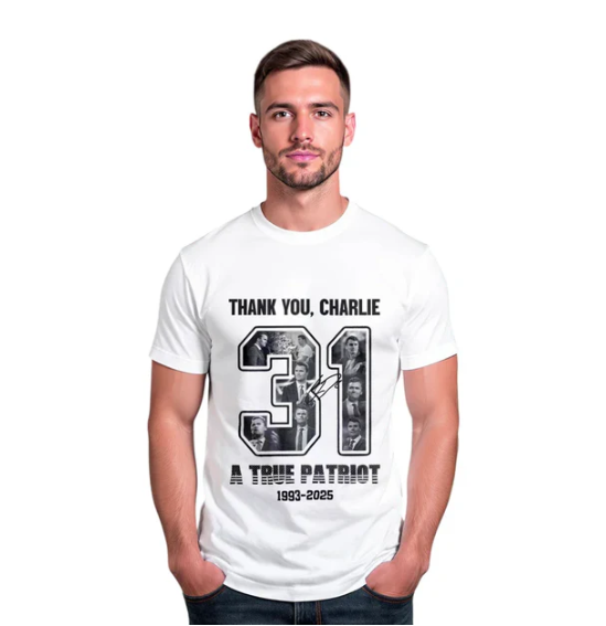 Charlie Kirk Freedom 2 Sides T-Shirt, Charlie Kirk Shirt, Rest in Peace Charlie Shirt, Pray for Charlie Kirk Shirt, A True Patriot Shirt