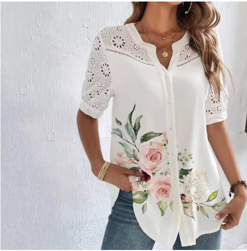 Floral Embroidered Blouse
