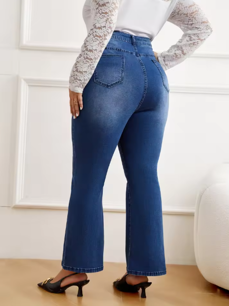 Women's plus size Denim flared pants