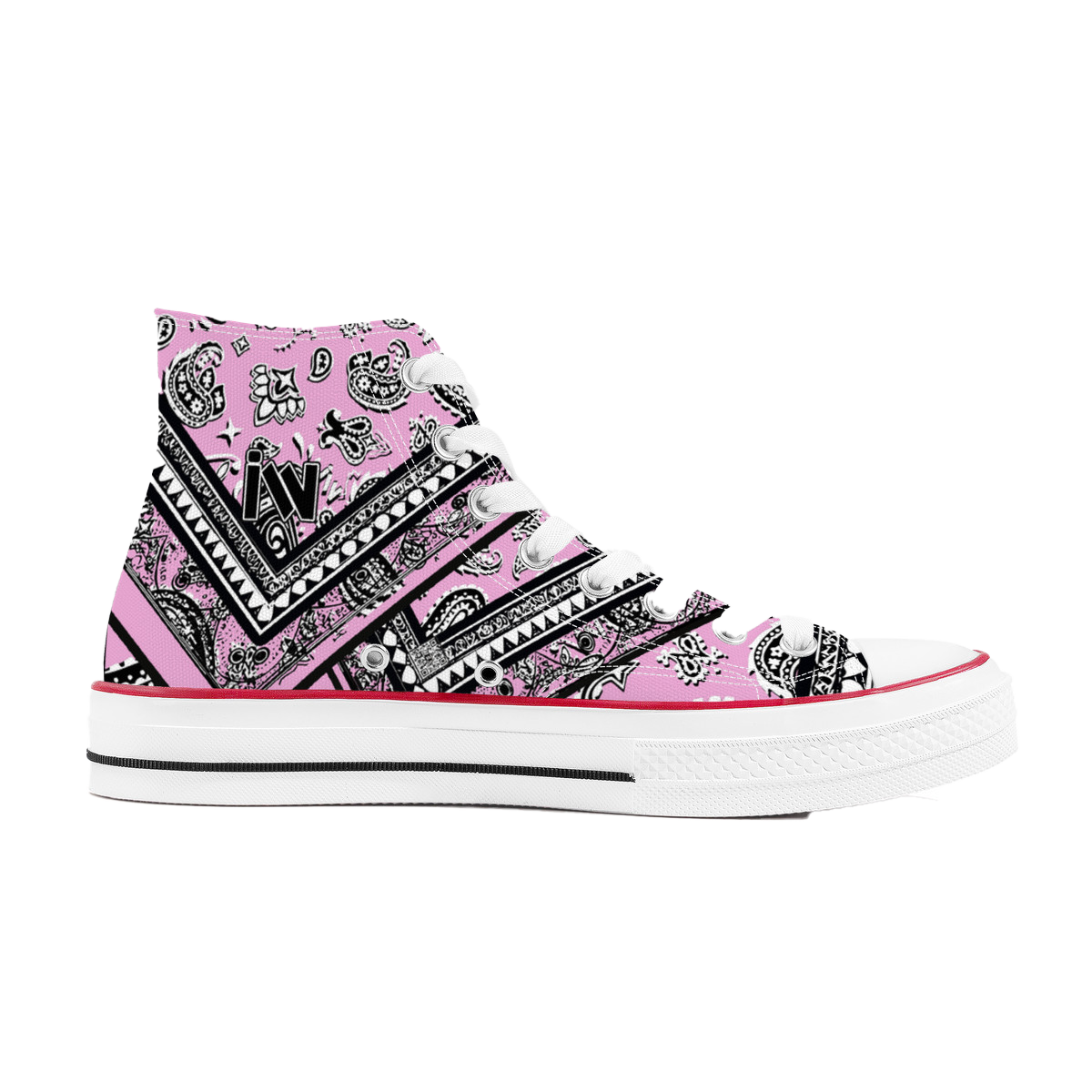 HANKY PANKY – Pink Bandana Canvas High-Tops 