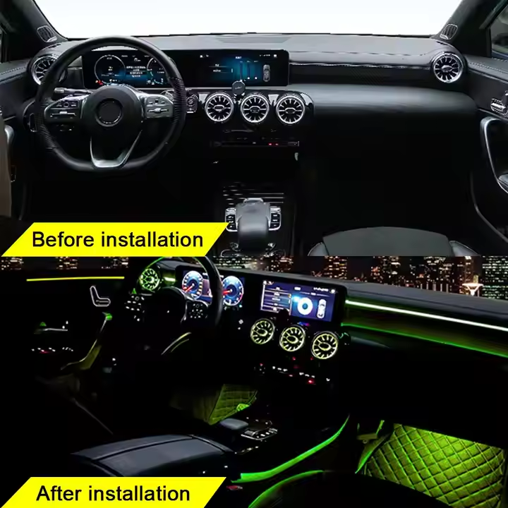 Mercedes-Benz W177 A-Class W118 CLA-Class turbo air outlet 4D rotating tweeter 64-color ambient light display