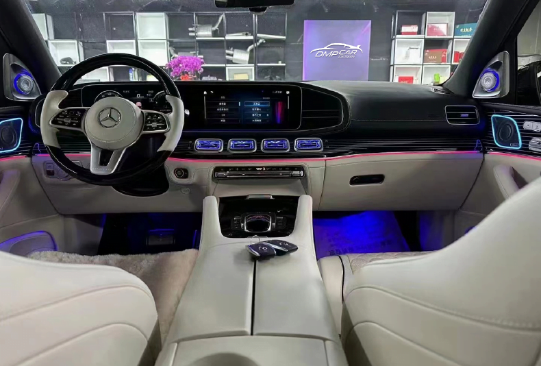 Full Set W167 LED Ambient Light Rotary Tweeter Luminous Turbine Vent Car Door Speaker Cover for Mercedes-Benz GLE/GLS-class W167