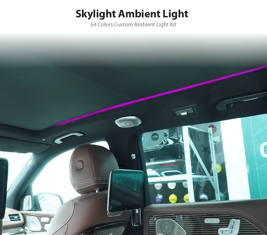 Full Set W167 LED Ambient Light Rotary Tweeter Luminous Turbine Vent Car Door Speaker Cover for Mercedes-Benz GLE/GLS-class W167