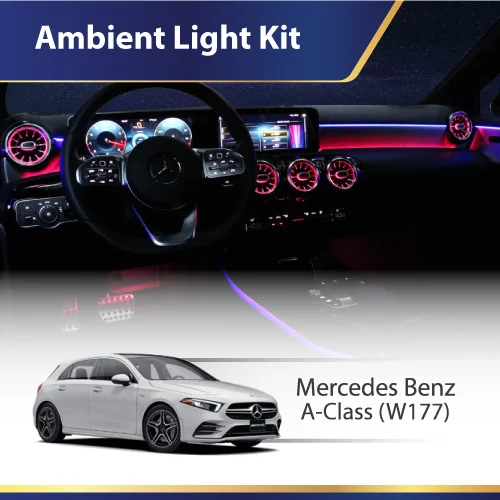 Mercedes-Benz W177 A-Class W118 CLA-Class turbo air outlet 4D rotating tweeter 64-color ambient light display