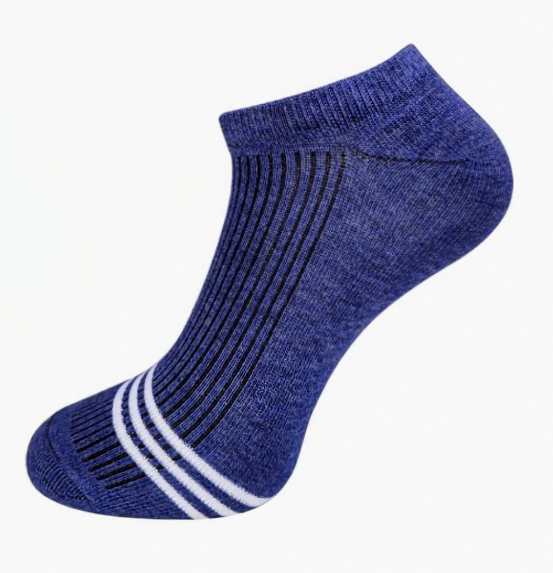 Cotton socks -No show - blue