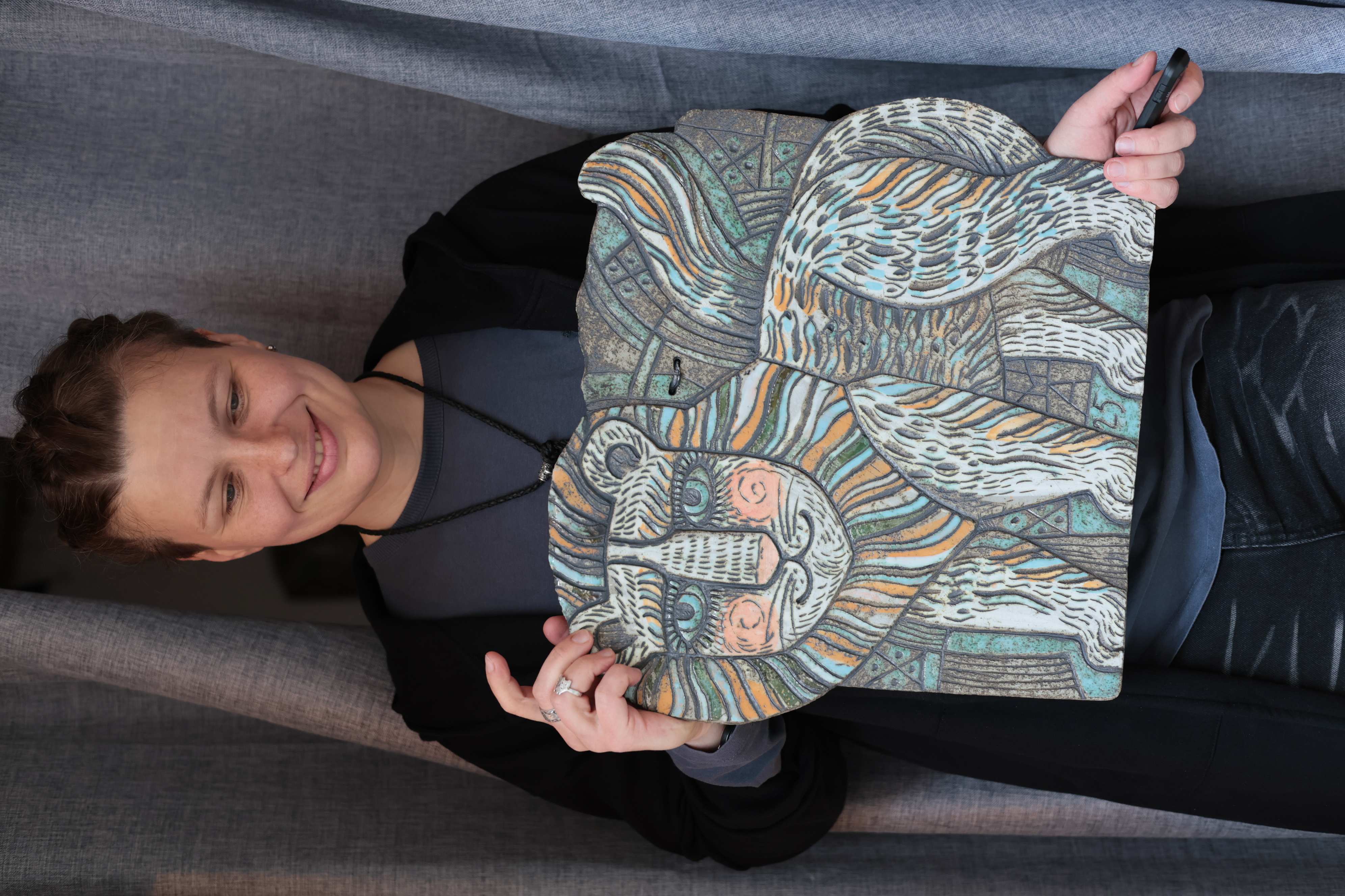 Relief wall panel - Lion